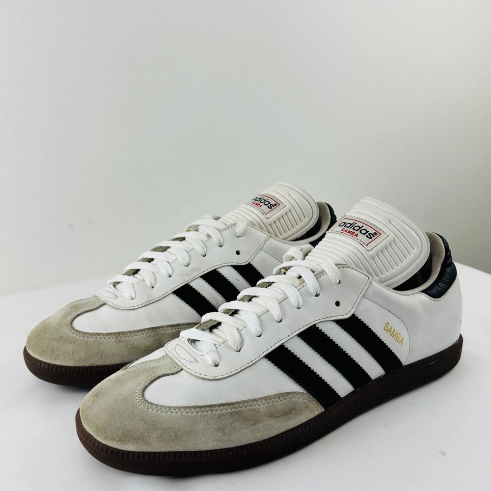 Adidas Samba Classic 772109 Men's 11 White Black Gum Indoor Soccer Shoes